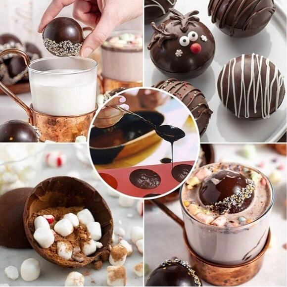 Silicone Brown 2 PACK Candy Molds Cake Pop Mold for 6 POPS - Picture 4 of 5